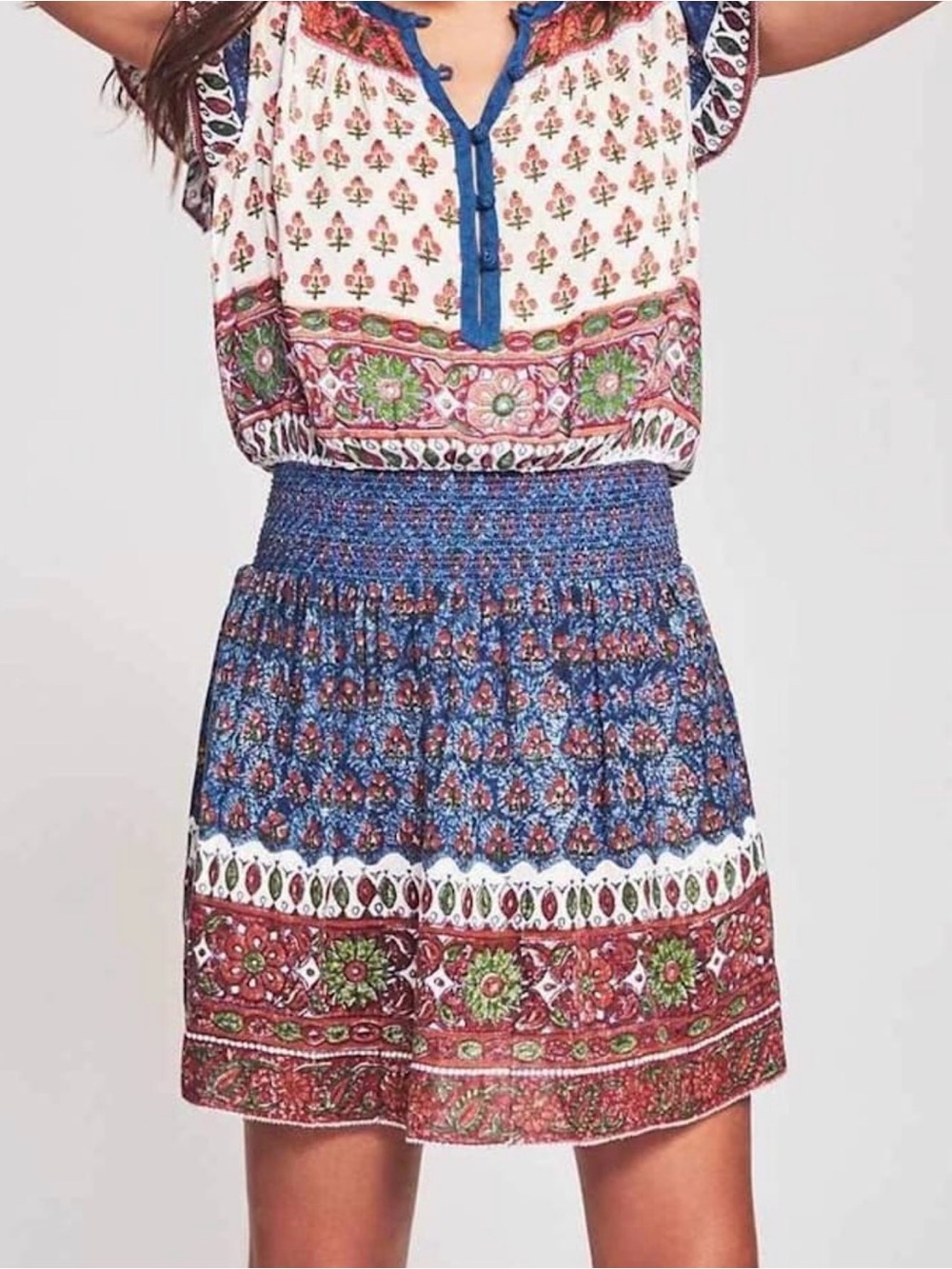 Faherty Bemini Dress in Kapu Beach Boho Mini Dress with XS